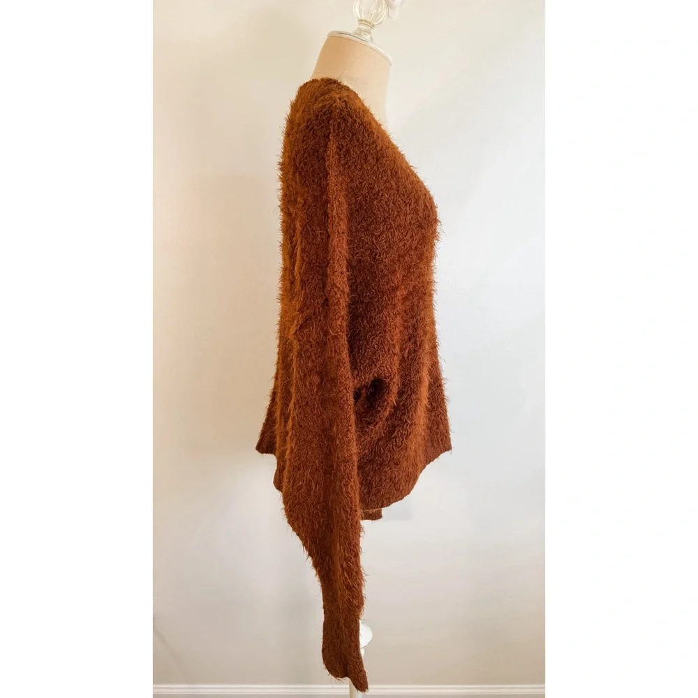 Free People Icing V Neck Pullover Sweater in Mocha Java